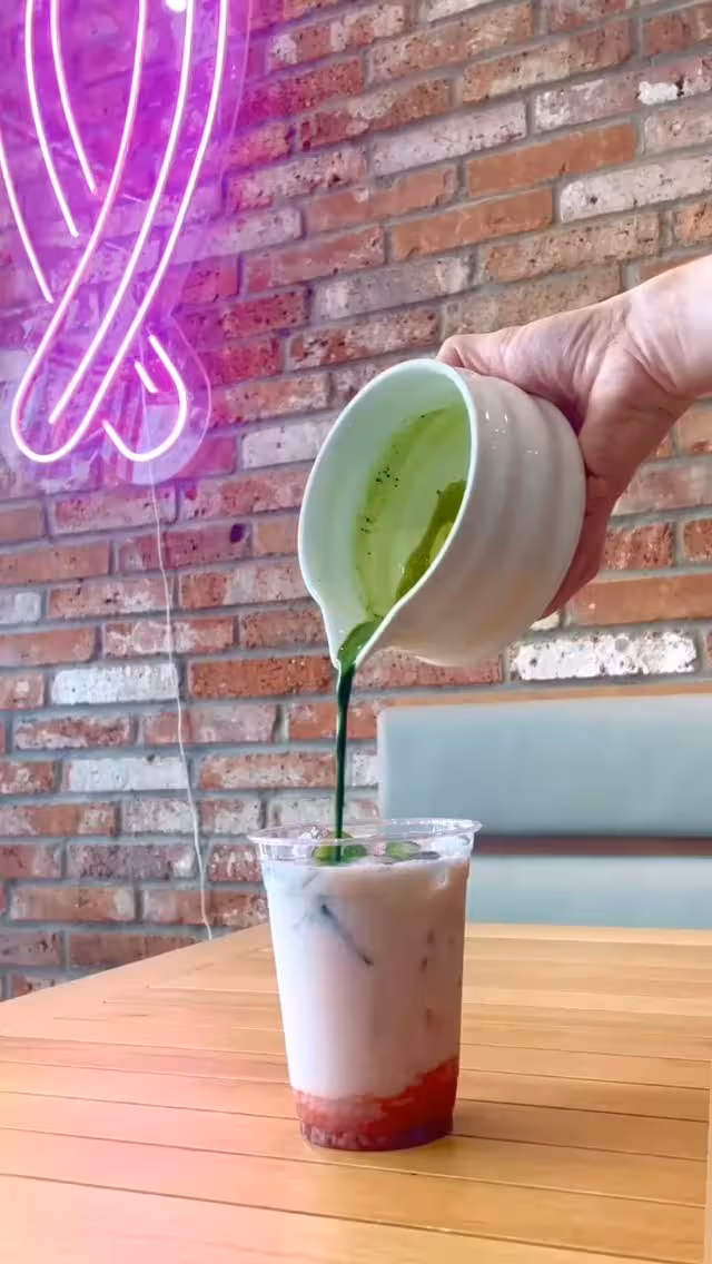 Strawberry matcha 🍓🍵💖