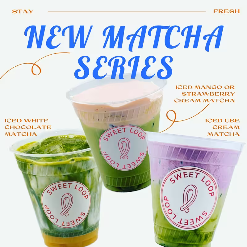 🌸 Introducing Our New Spring Drinks 🌸
Meet your new seasonal favorites!
🍵 Iced White Chocolate Matcha
Our ceremonial-grade matcha from Korea pairs perfectly with smooth, creamy white chocolate for a balanced and indulgent treat.
🥭🍓 Iced Mango & Strawberry Cream Matcha
We’ve expanded our cream matcha lineup! Fresh mango and strawberry cream blend beautifully with matcha latte for a refreshing and fruity twist.
💜 Iced Ube Cream Matcha (Back!)
A fan favorite returns! The rich, slightly bitter matcha is perfectly complemented by sweet, vanilla-infused ube cream.
Come try them this spring 🌿✨
#sweetloop #kwdrink #springmenu #waterloocafe #waterloomatcha