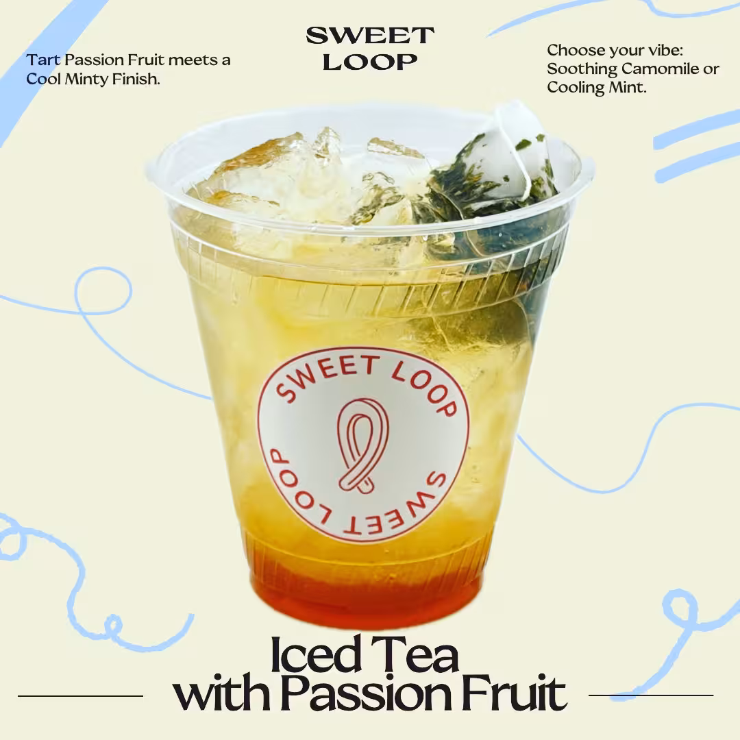 No caffeine. No alcohol. Still THAT drink. 👀✨
We’ve got you!

🍹 Passion Fruit Iced Tea (Chamomile or Mint)
Fresh, juicy, and insanely refreshing.
Sweet passion fruit + chill herbal tea = your new night obsession.

Perfect for late nights 🌙

#sweetloop #mocktail #waterlootea #kwdrink
