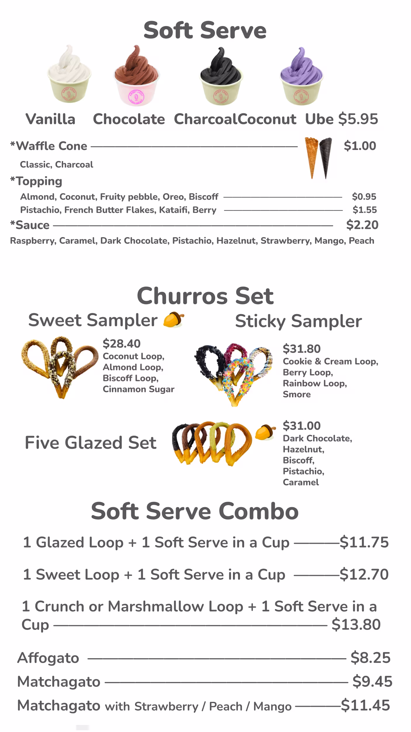 Sweet Loop menu 1