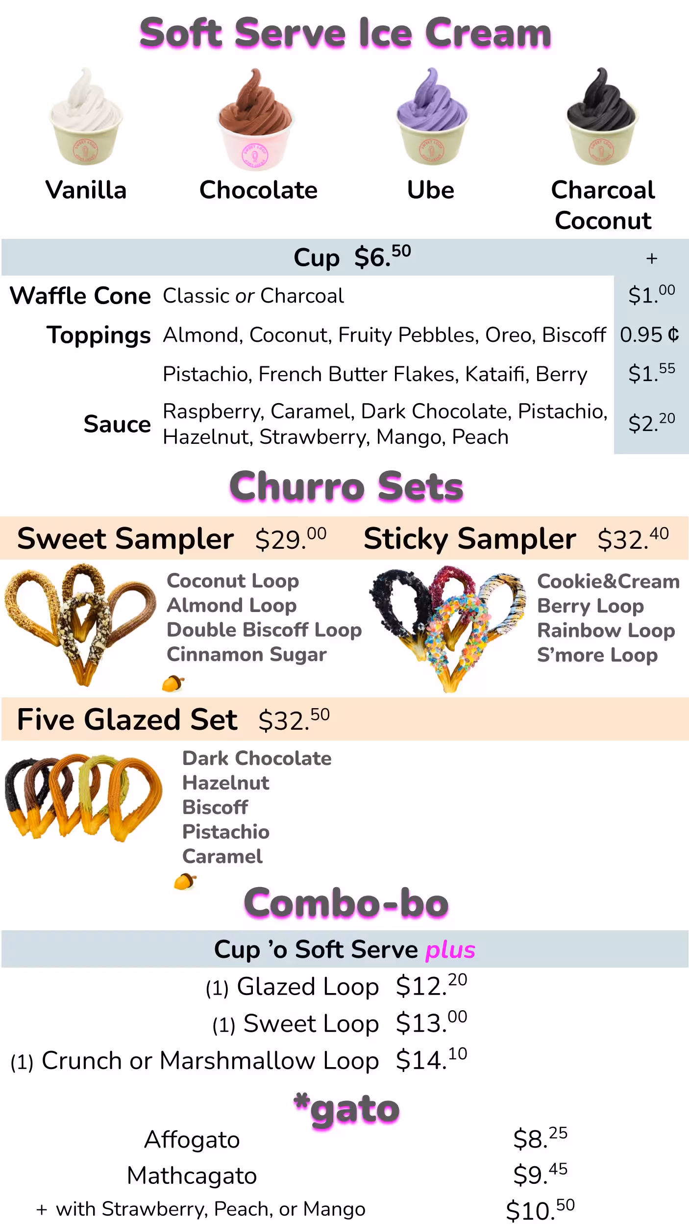 Sweet Loop menu 4