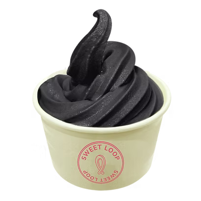 Sweet Loop charcoal coconut soft serve